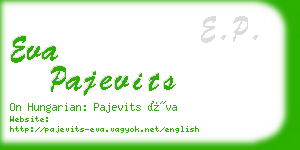 eva pajevits business card